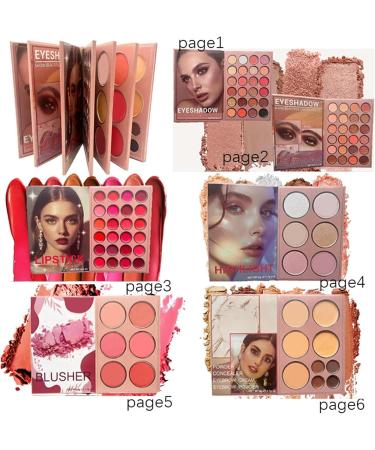 Palette De Maquillage En Forme De Livre Longue Tenue Multicolore | Palette De Maquillage Visage Blush Contour Pour Mariage Anniversaire Joues Filles D butant Quotidien Voyage F te - Buy Online on GoSupps.com