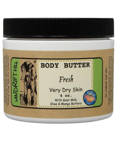 Windrift Hill 4oz Body Butter Moisturizing Lotion For Very Dry Skin (Fresh)