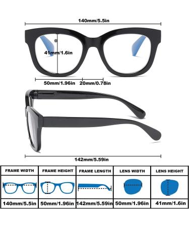 3 Pack Oversized Blue Light Blocking Reading Glasses for Women - Leopard 1.5x - Buy Online on GoSupps.com