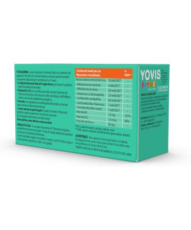  Yovis YOVIS Children's Bottles Probiotics for intestinal well-being with vitamins B6 and B12 10 billion live lactic acid bacteria suitable for children aged 3 to 14 years 10 bottles strawberry flavor - Buy Online on GoSupps.com