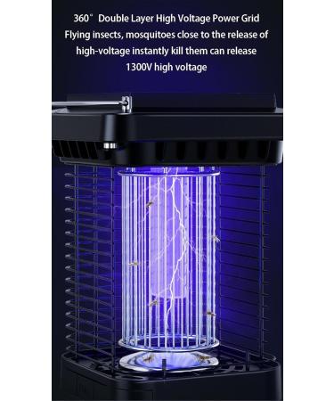 Bug Zapper Outdoor Waterproof Electric Mosquito Lamp 1-1/2 Acre Outdoor Coverage with Powerful Bulb and 1300V Instant Kill Grid Electric Insect Fly and Mosquito Trap - Buy Online on GoSupps.com