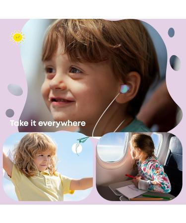 2Pcs Kids Safety Ear Plugs with Connector Cord Soft Silicone Lanyard (White) for Comfortable Hearing Protection - Buy Online on GoSupps.com