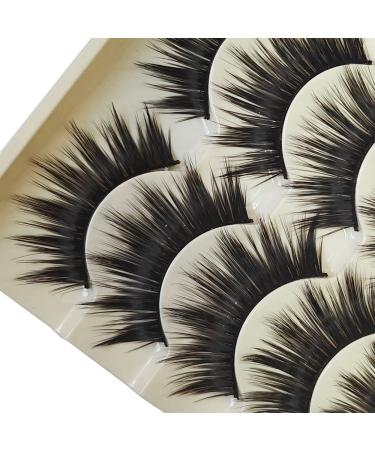 ICYCHEER Thick 5 Pairs Natural False Eyelashes - Long Black Handmade Soft Lashes - Buy Online on GoSupps.com