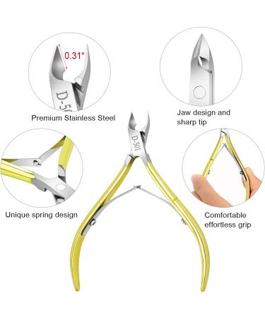 4 Pack Stainless Steel Cuticle Nippers - Professional Manicure & Pedicure Tools for Home/Spa/Salon - Gold Finish - Buy Online on GoSupps.com
