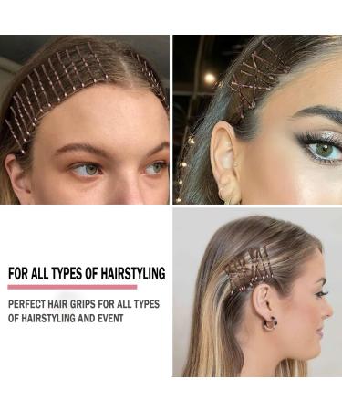Enselling Hair Grips Pack of 50-5.5cm - Crimped Blonde Bobby Pins for Women Girls and Hairdressing Salons -Perfect for Thick Thin & Curly Hair Styling (Brown) - Buy Online on GoSupps.com