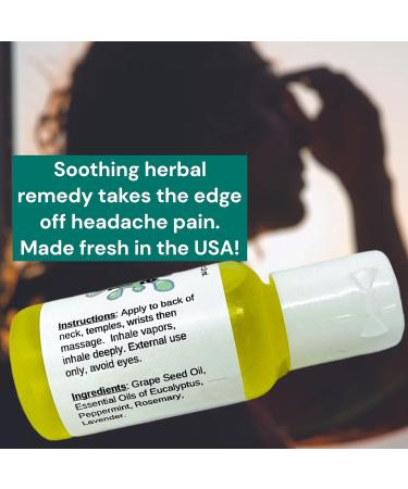 Urban ReLeaf Headache Relief Oil - Natural Herbal Remedy for Sinus Tension in Neck and Temples | Made in USA | Fast-Acting Essential Oil Relief - Buy Online on GoSupps.com