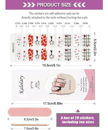 Kalolary Gel Nail Polish Strips Nail Gel Art Sticker Waterproof Full Nail Wraps Decal Sets with Nail File and Stick for Women Girls Nail Art Decor (UV/LED Lamp Required) (Tree and Heart) - Buy Online on GoSupps.com
