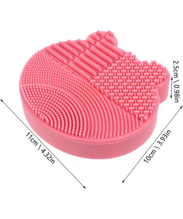 Minkissy 2 1 Makeup Brush Cleaning Pad Silicone Makeup Brush Makeup Brush Pad Brush Scrubber Mat Silicone Brush Cleaner Brush Cleaner Pad Cosmetic Brush Drying Rack Silica Gel Portable Red - Buy Online on GoSupps.com