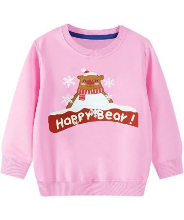 Kids Girls Christmas Jumper Sweatshirt Xmas Reindeer Santa Toddler Tops | Ages 1-7 Years | Long Sleeve Cotton Casual Winter Clothes | Xmas Bear | 6-7 Years - Buy Online on GoSupps.com