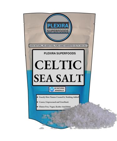 Celtic Sea Salt - 600g by Plexira Superfoods |100% Natural with No Additives |Pure and Natural Grey Coarse Celtic Salt with 82 Minerals - Hand Harvested Celtic Sea Salt