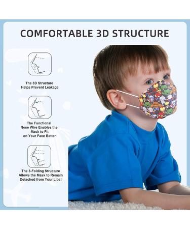 Kids Washable Face Mask | Adjustable Ear Loops | Cute Designer Patterned Mask - Buy Online on GoSupps.com