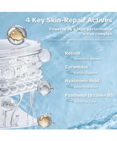 Hydrating Face Cream with Retinol, Ceramides & Hyaluronic Acid, Lightweight Daily Moisturizer for Day & Night Use, 1.7 fl oz - Buy Online on GoSupps.com