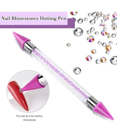 Nail Rhinestones Picker Dotting Pen | Dual-Ended Wax Pencil & Tweezers | Best Nail Art Tools Set for DIY Decoration - Buy Online on GoSupps.com