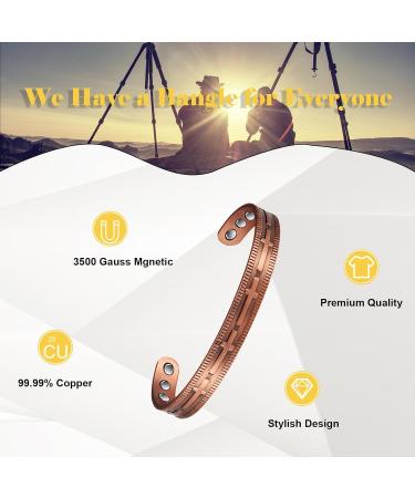 Buy 99% Pure Copper Adjustable Cross Magnetic Bracelet for Women | Unique Copper Jewelry Gift - Buy Online on GoSupps.com