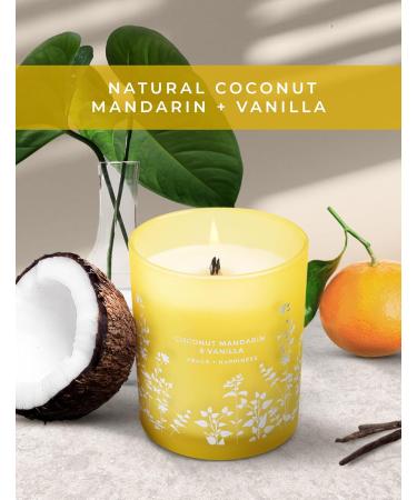 Coconut Mandarin Vanilla Candles - Luxury Highly Scented Soy Candles for Home | Tropical Beach Aromatherapy Relaxation Gifts - Buy Online on GoSupps.com