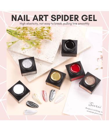 Makartt Spider Gel Set - 6 Colors Elastic Nail Art Paint for Line Design - DIY Nail Art Kit for Home and Salon Use - Buy Online on GoSupps.com