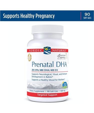 Nordic Naturals Prenatal DHA 500 mg - 90 Softgels for Expecting Moms - Buy Online on GoSupps.com