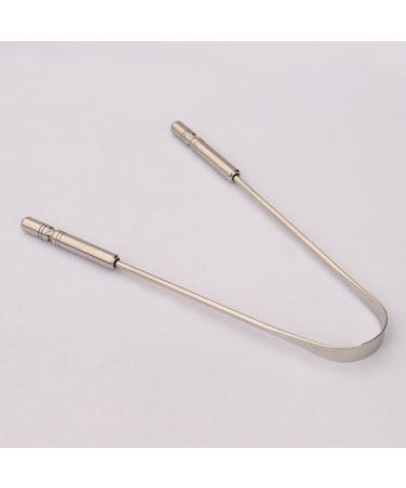 Wonder care tongue cleaner scraper with stainless steel handle surgical stainless steel sterilizable tongue brush/cleaner savings pack (SS-2 piece)