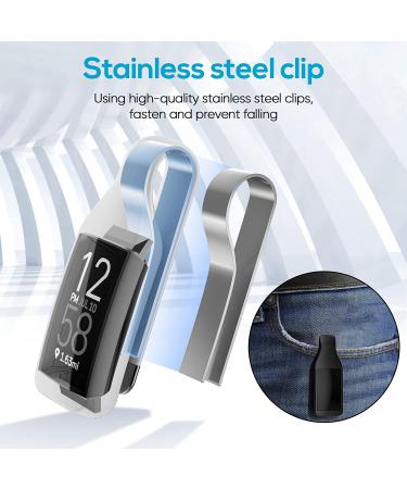 EEweca Clip Holder for Fitbit Charge 3/4 Silicone Case Accessory  Storm Blue - Buy Online on GoSupps.com