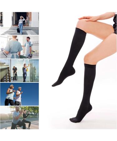 Sheer Compression Stockings for Women - Travel & Support Knee High Socks (X-Large) - Ideal for Flying Nursing & Running - Buy Online on GoSupps.com