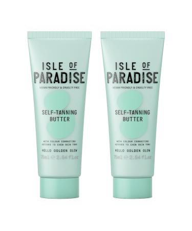 Isle of Paradise Self-Tanning Body Butter Vegan Cruelty Free Self-Tan Butter 75ml - 2 Pack 2 Count (Pack of 1)