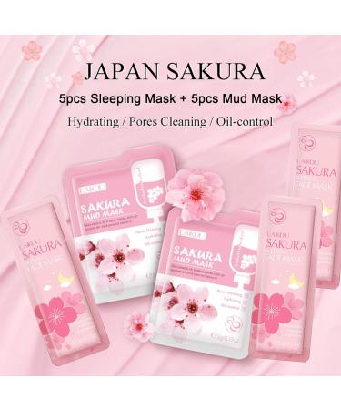 Cherry Blossom Skincare Set | 14-Piece Anti-Aging Kit for Teenage Girls & Women - Cleanser Serum Face & Eye Masks Lip Masks | Japanese Skincare Gifts - Buy Online on GoSupps.com
