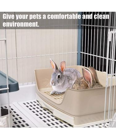 Kathson Large Rabbit Litter Box - Potty Corner Toilet with Drawer for Small Pets - Brown - Buy Online on GoSupps.com