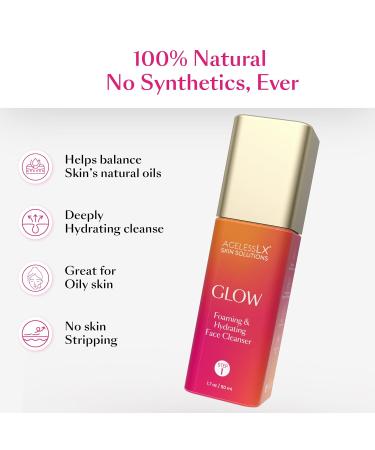 AgelessLX Milky Foaming Oil Cleanser for Face - Hydrating Cleanser for Dry Skin - Oil-to-Foam Face Wash with MacadamiaOil Squalane and Aloe Vera Deep Clean Makeup Removal - 50 mL All Skin Types - Buy Online on GoSupps.com