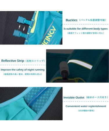 Triwonder Drinking Bag - Unisex Running Backpack Vest for Marathon Cycling & Hiking | Adjustable 68-130cm Blue - Buy Online on GoSupps.com