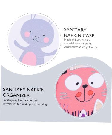 4pcs Menstrual Pad Storage Bag Set | Zip Lock Organizer Pouch for Women | Cotton Portable Travel Case | Pad Holder with Zipper - Buy Online on GoSupps.com