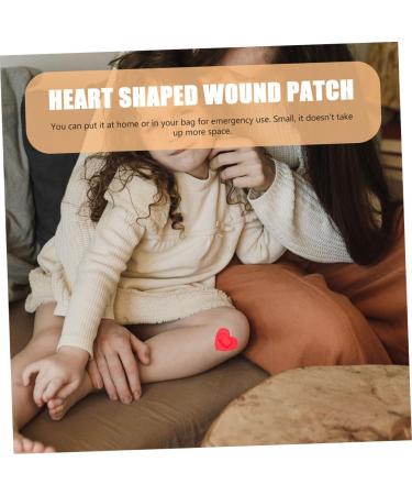 Buy Kisangel Heart Stickers - 30 Sheets Self-Adhesive Waterproof Bandages for Kids | Large Heart-Shaped Dressing Pads - Buy Online on GoSupps.com