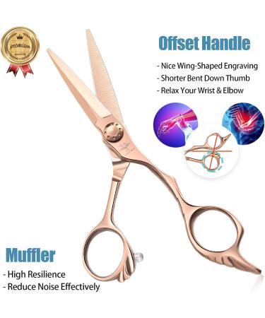 Professional Purplebird 6-Inch Hairdressing Scissors Sharp Japanese Stainless Steel Shears for Men & Women with Bronze Wing Grip - Buy Online on GoSupps.com