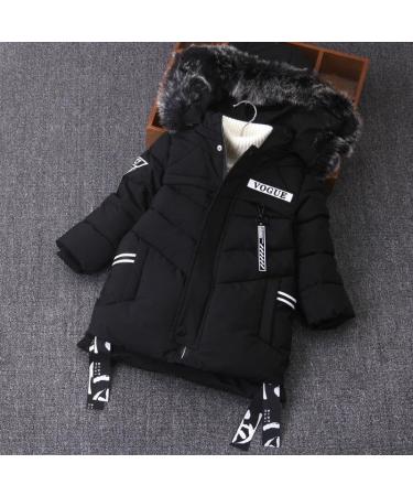 Odziezet Baby Boy Down Coat | Hooded Puffer Zipper Jacket | Winter Outerwear | Black | 2-3 Years - Buy Online on GoSupps.com