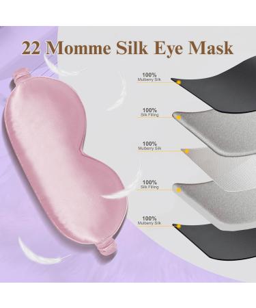 BeeVines 3D Sleep Mask - 22 Momme Mulberry Silk Eye Covers (2 Pack) | Weighted Blackout Blindfolds for Men & Women - Perfect for Lash Extensions - Buy Online on GoSupps.com
