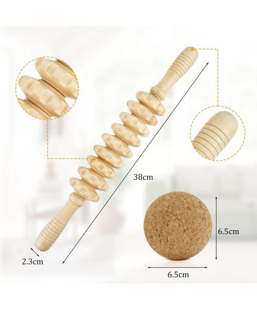 Above Zero Fascia Roll: Wood Massage Roller for Neck Legs & Muscle Relaxation - Gua Sha Body Shaping - Buy Online on GoSupps.com