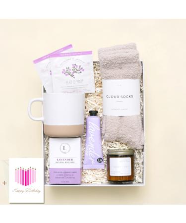 Birthday Gifts For Women, Care Package For Her, Thinking Of You, Sympathy, Birthday Gift, Self-care Relaxation Gift, Get Well Soon Gift, Spa Gift Basket ("Happy Birthday" Card)