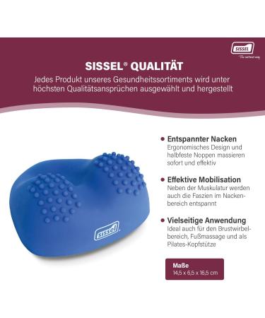 Sissel Neck Relax Massage Device - Ergonomic Neck Relief & Relaxation | Versatile for Pilates & Thoracic Support | Skin-Friendly PVC | Blue | Well-Being & Pain Relief - Buy Online on GoSupps.com