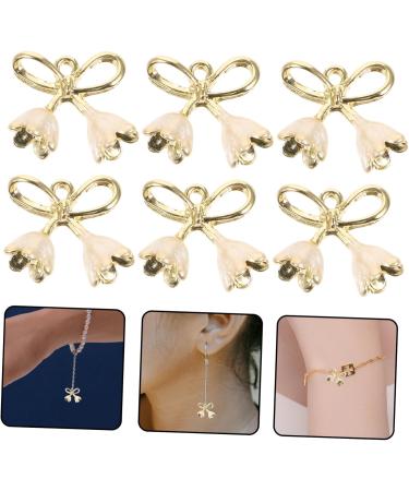 PLAFOPE 10pcs Flower Ornaments Crafts Flower Earrings Alloy White Accessories Self Made - Buy Online on GoSupps.com