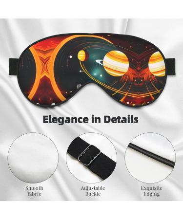 SSIMOO Solar System Jupiter Saturn Sleep Mask | Adjustable Breathable Eye Mask for Comfortable Sleep - Fashionable & International Shipping - Buy Online on GoSupps.com