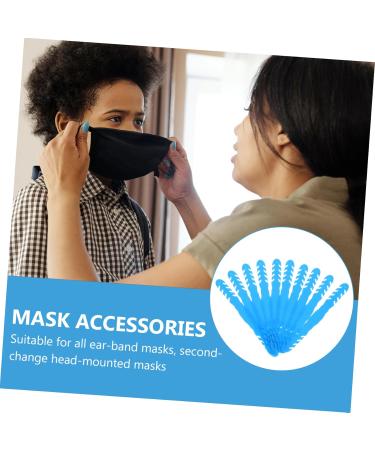 Hoement 10-Pack Elastic Mask Strap Buckles - Disposable Mask Accessories Cable Extensions (16.00x1.80x0.20cm) | International Shipping Available - Buy Online on GoSupps.com