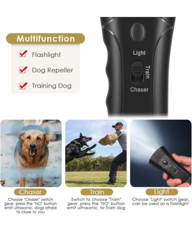 Kuckee Anti Barking Device Dog Barking Deterrent Device Anti Barking Device for Dogs Indoor 33 FT Ultrasonic Handheld Dog Barking Control Device Dog Training Tool Anti Bark Stopper - Buy Online on GoSupps.com