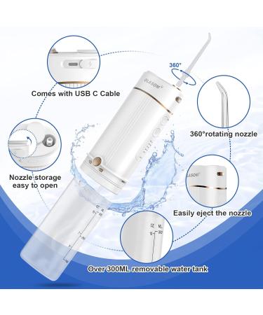 Water Flossers for Teeth - Portable 320ML Oral Irrigator with 5 Modes Type C Rechargeable & IPX7 Waterproof - Buy Online on GoSupps.com
