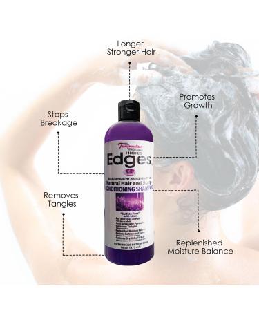 Hicks Edges Natural Hair & Scalp Conditioning Shampoo with Lilac - 16 oz | Shop Internationally for Healthy Hair - Buy Online on GoSupps.com