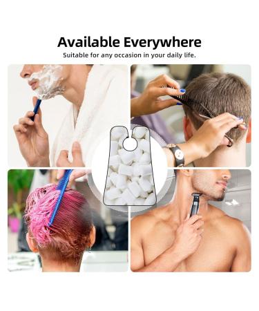 White Cotton Candy Beard Bib Hair Catcher for Men | Perfect Shaving Apron Gift for Father's Day Anniversary Valentine's Day & Christmas - One Size - Buy Online on GoSupps.com