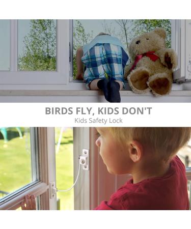 Window Restrictor HOMGEN Professional 8pcs Window Restrictor Locks Baby Security Window Locks for Child Baby Safety Window Restrictor Locks with Screws Keys Perfect for The Children Safety Style-A - Buy Online on GoSupps.com