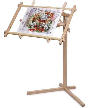 Needlework Floor-Standing Type Stand Made of Natural Organic Beech Wood Tapestry Cross Stitch Embroidery Frame Holder - Buy Online on GoSupps.com