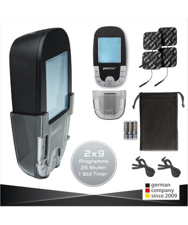 Prorelax Tens/Ems Super Duo Plus Blackline | Electrostimulation Device for Muscle Building & Pain Relief | Dual Therapy & Extensive Accessory Set - Buy Online on GoSupps.com