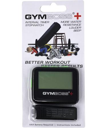 Gymboss Plus Interval Timer & Stopwatch - Black/Green Soft Coating Bundle for Gym & Fitness - Buy Online on GoSupps.com