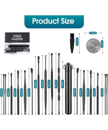 17 Pcs Stainless Steel Ear Wax Removal Tool Set with Cleaning Brush and Storage Box | Ear Cleaner Kit for Earwax Removal - Buy Online on GoSupps.com