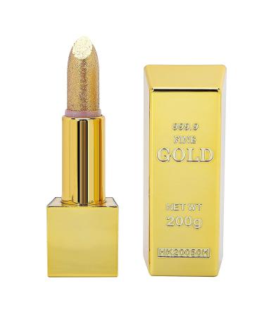 Gold Bar Design Sparkle Lipstick - Waterproof & Long-Lasting Cosmetics 3.5g - Buy Online on GoSupps.com
